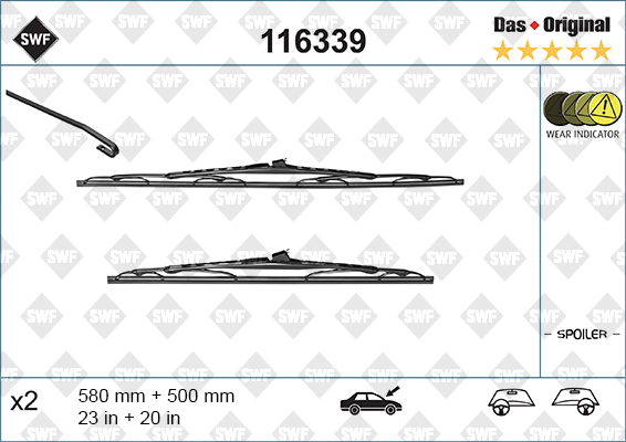 Wiper Blade - 116339 SWF