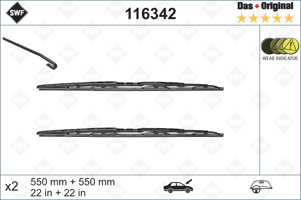 Wiper Blade - 116342 SWF