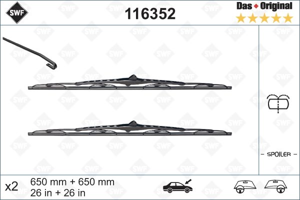 Wiper Blade - 116352 SWF