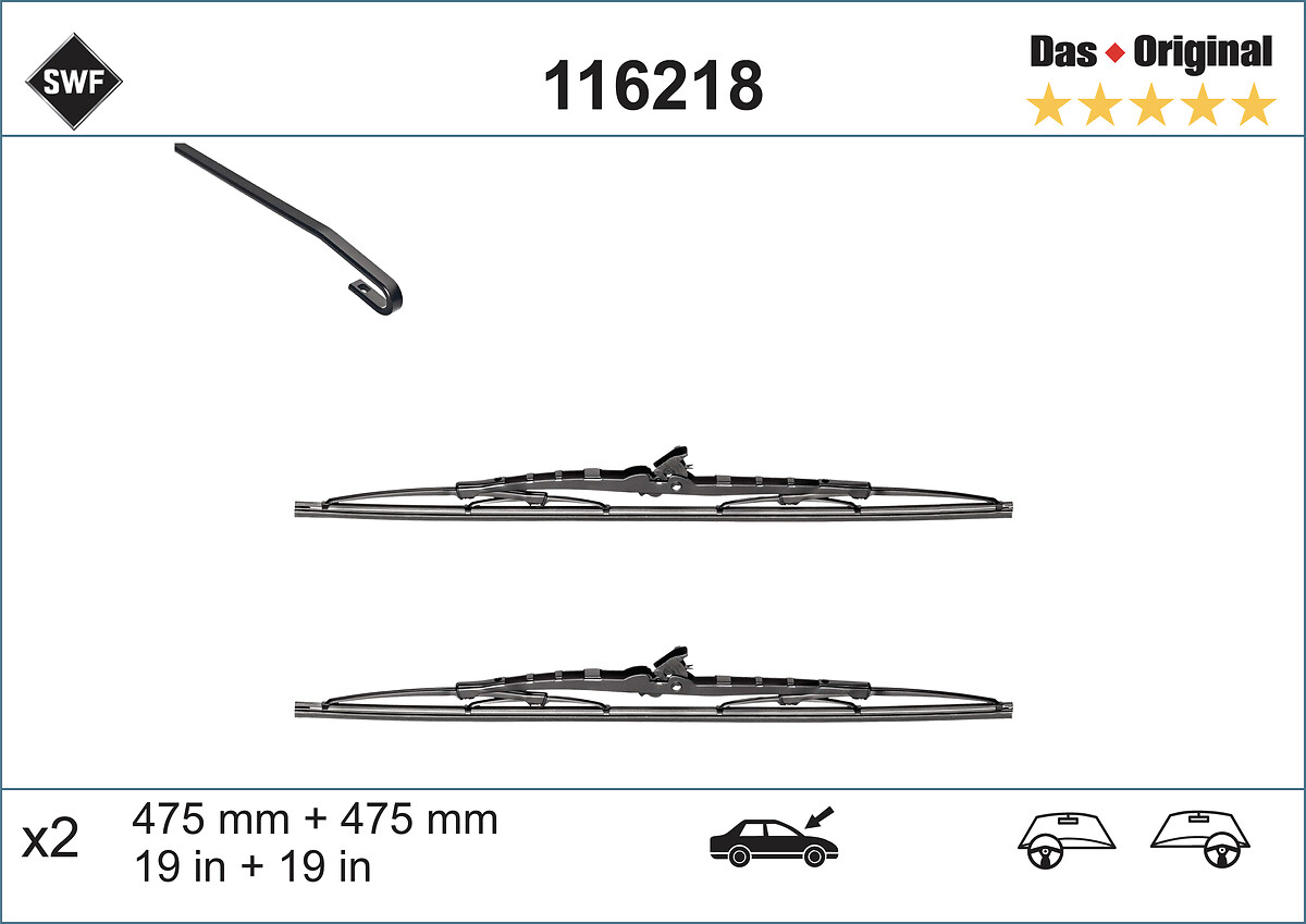 Wiper Blade - 116218 SWF