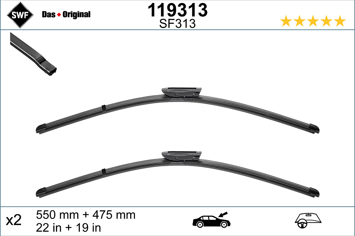 Wiper Blade - 119313 SWF