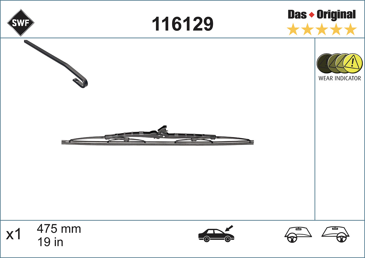 Wiper Blade - 116129 SWF