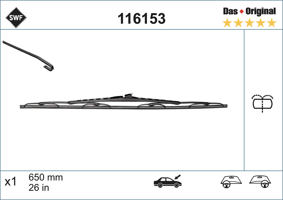 Wiper Blade - 116153 SWF