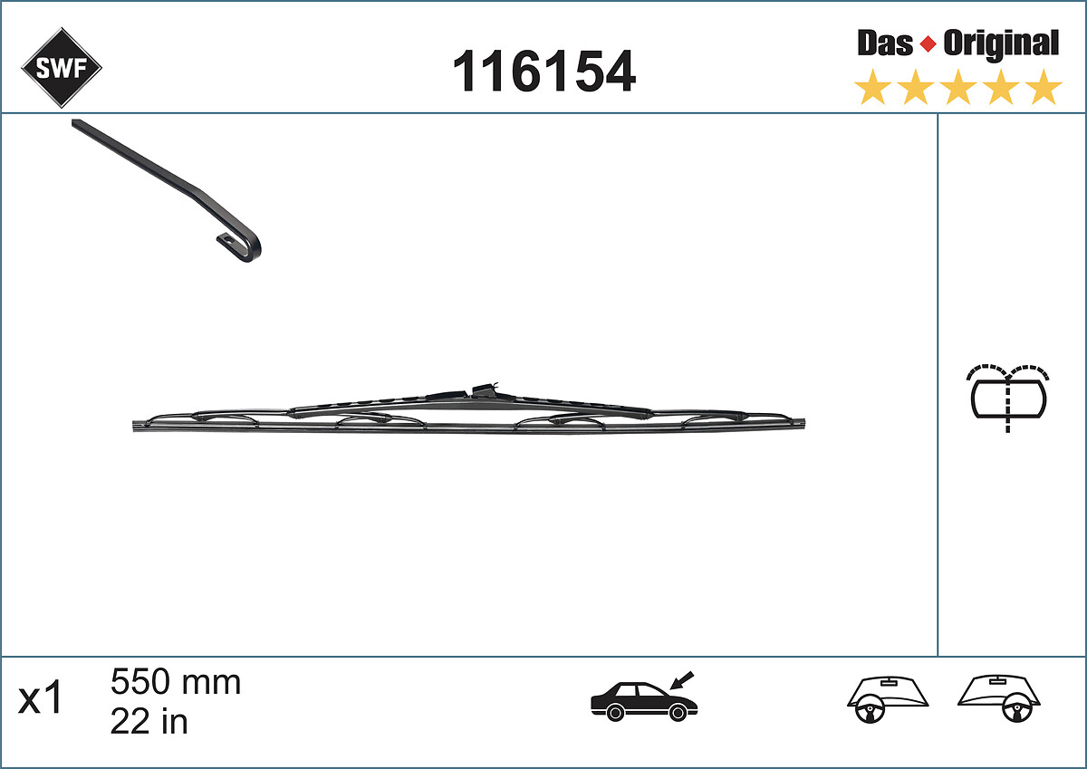 Wiper Blade - 116154 SWF