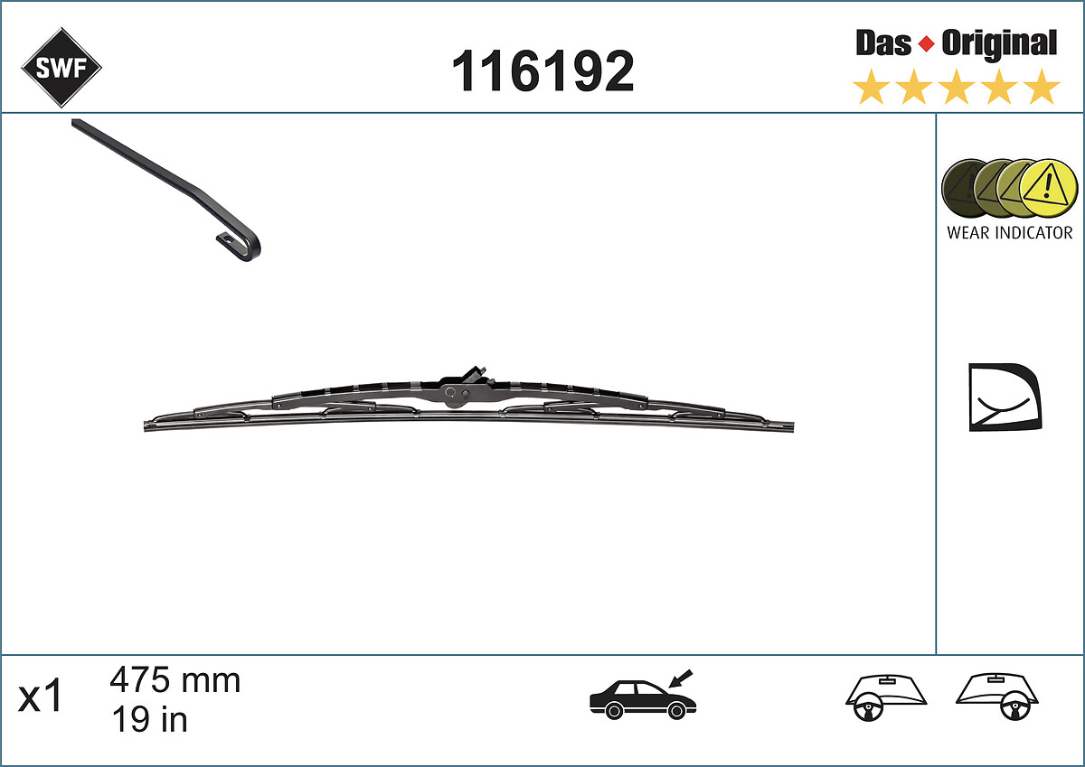 Wiper Blade - 116192 SWF