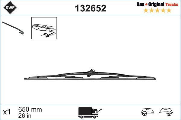 Wiper Blade - 132652 SWF