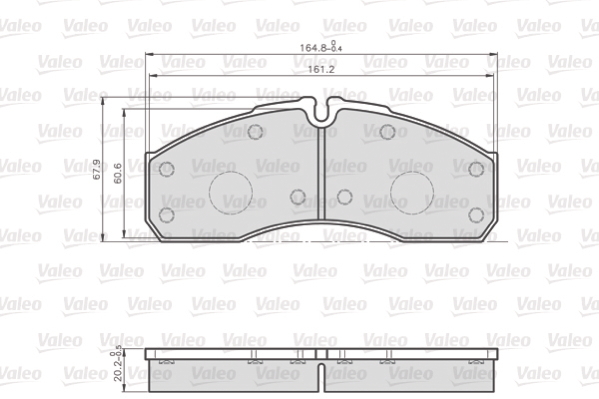 Brake Pad Set, disc brake - 872160 VALEO
