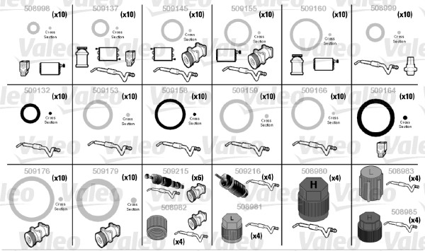 Kit di riparazione per guarnizione circolare - 509189 VALEO