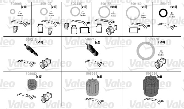 Kit di riparazione per guarnizione circolare - 509203 VALEO