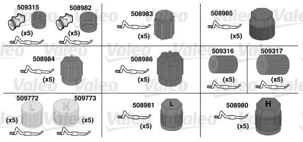 O žiedų remonto komplektas - 509734 VALEO