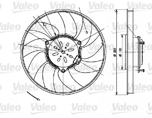 Fan, radiator - 696082 VALEO