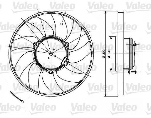 Fan, radiator - 696083 VALEO