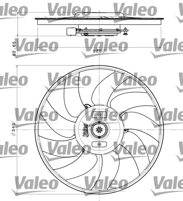 Вентилятор, охлаждение двигателя - 696349 VALEO