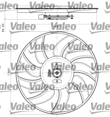 Вентилятор, охлаждение двигателя - 696350 VALEO