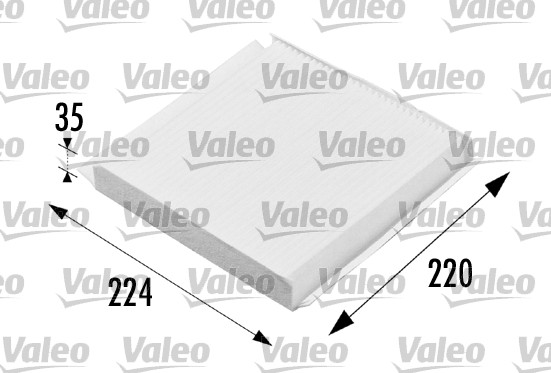 Filter, interior air - 698657 VALEO