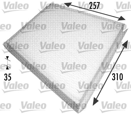 Filter, interior air - 698702 VALEO