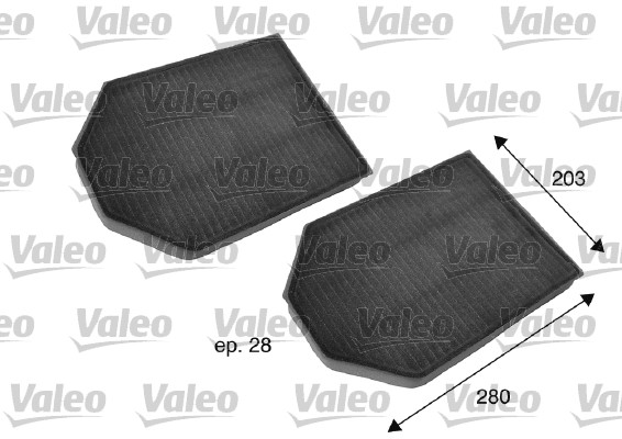 Filter, interior air - 698791 VALEO
