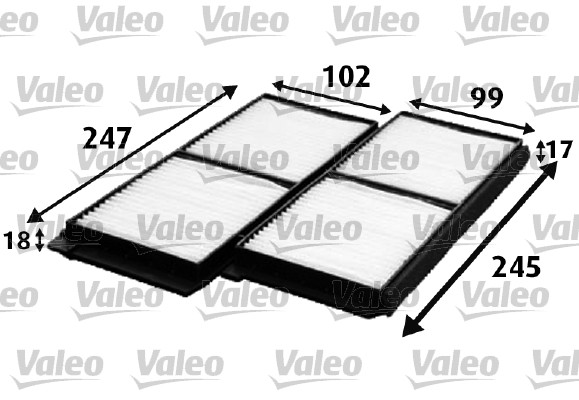 Filter, interior air - 715642 VALEO