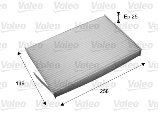 Filter, interior air - 715709 VALEO