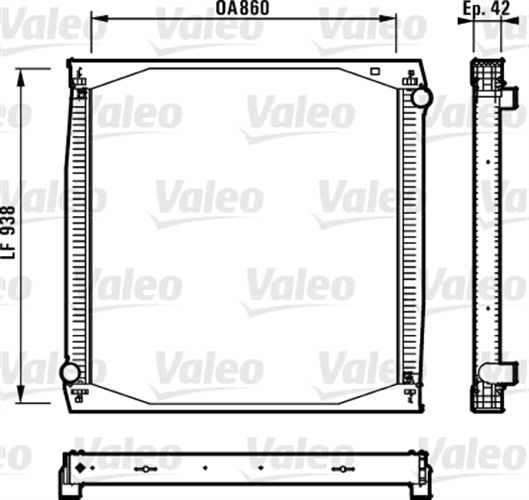 Radiator, engine cooling - 730260 VALEO