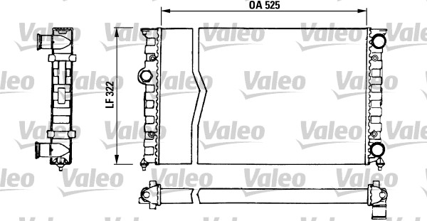 Radiatore, Raffreddamento motore - 730505 VALEO
