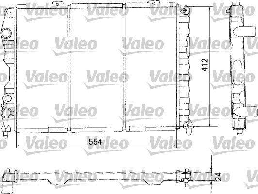 Radiator, engine cooling - 731283 VALEO