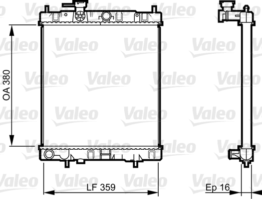 Radiatore, Raffreddamento motore - 731287 VALEO