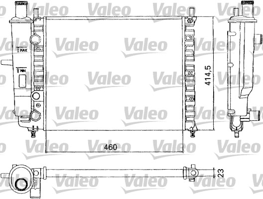 Радиатор, охлаждение двигателя - 731304 VALEO
