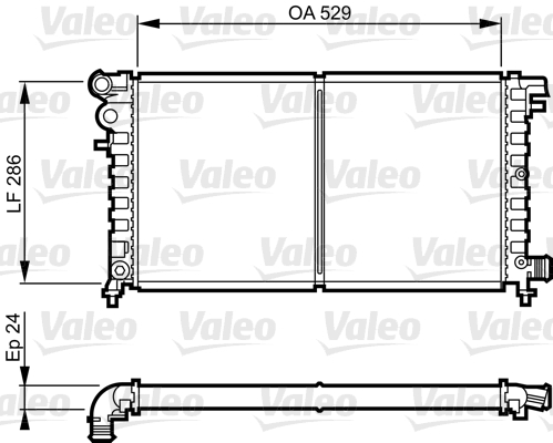 Radiatore, Raffreddamento motore - 731530 VALEO