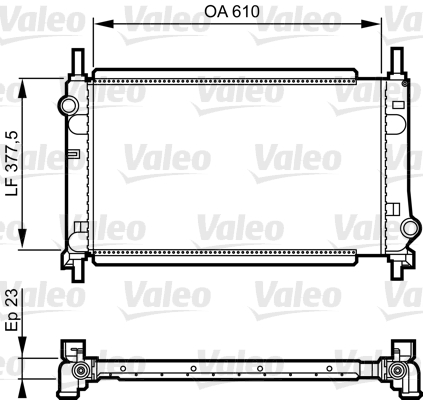 Radiator, engine cooling - 731550 VALEO