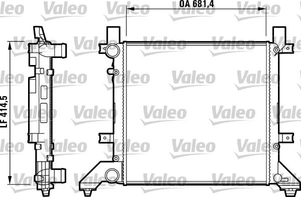 Radiator, engine cooling - 731605 VALEO