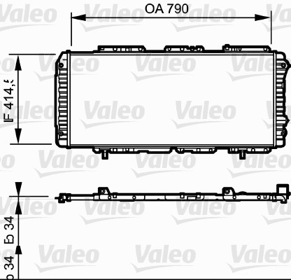 Radiator, engine cooling - 731611 VALEO