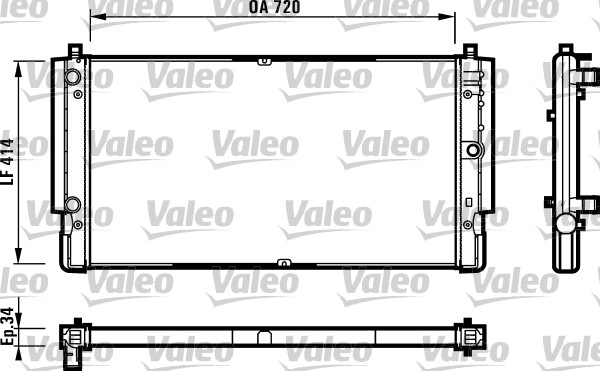 Radiatore, Raffreddamento motore - 731616 VALEO