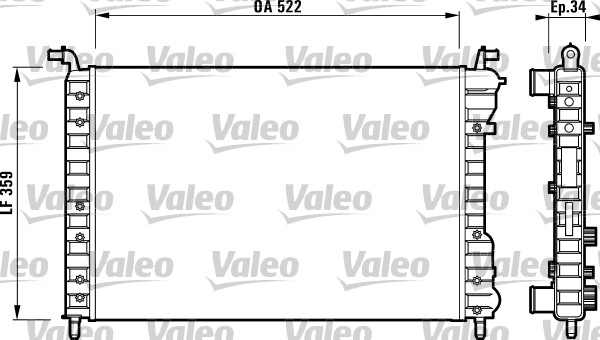 Радиатор, охлаждение двигателя - 732006 VALEO