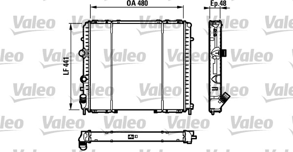 Radiatore, Raffreddamento motore - 732072 VALEO