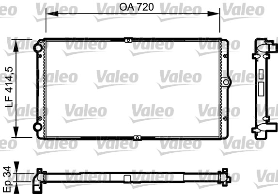 Radiator, engine cooling - 732177 VALEO