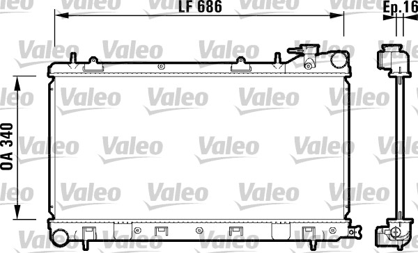 Radiatore, Raffreddamento motore - 732410 VALEO