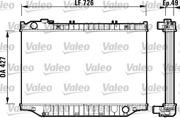 Radiator, engine cooling - 732415 VALEO