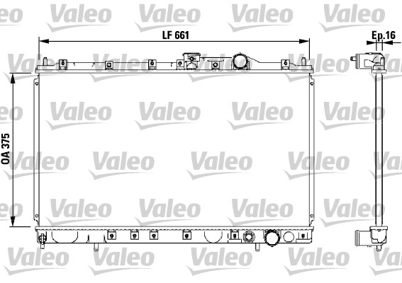 Radiator, engine cooling - 732539 VALEO
