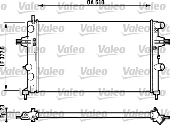 Radiatore, Raffreddamento motore - 732551 VALEO