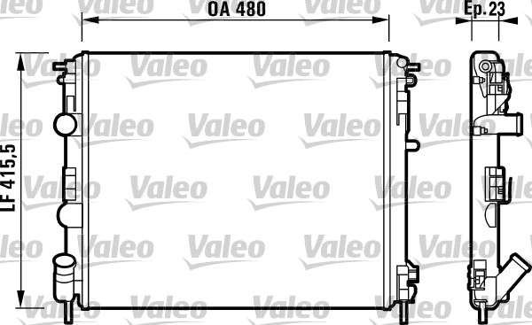 Radiatore, Raffreddamento motore - 732721 VALEO