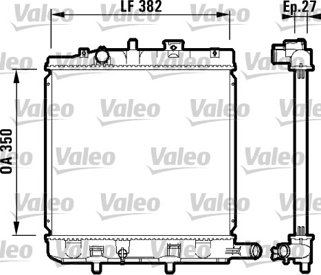 Radiatore, Raffreddamento motore - 732726 VALEO