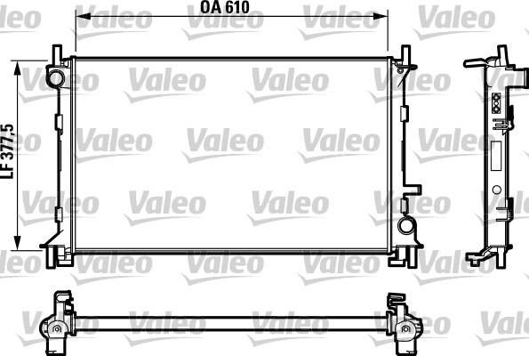 Radiator, engine cooling - 732732 VALEO