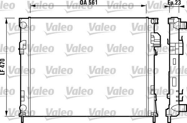 Radiator, engine cooling - 732853 VALEO