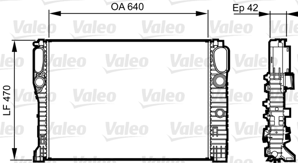 Radiatore, Raffreddamento motore - 732855 VALEO