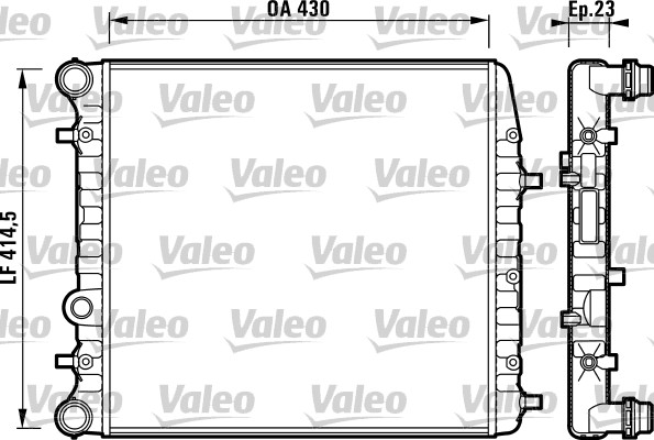 Radiator, engine cooling - 732863 VALEO