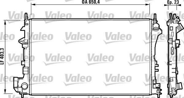Radiator, engine cooling - 732879 VALEO