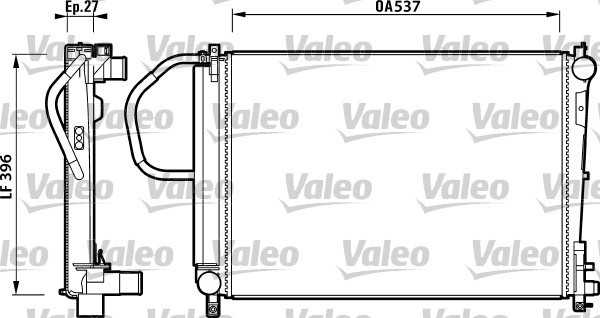 Радиатор, охлаждение двигателя - 732883 VALEO