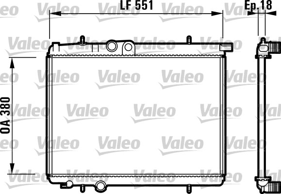 Radiatore, Raffreddamento motore - 732886 VALEO