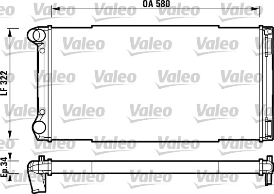 Radiatore, Raffreddamento motore - 732913 VALEO